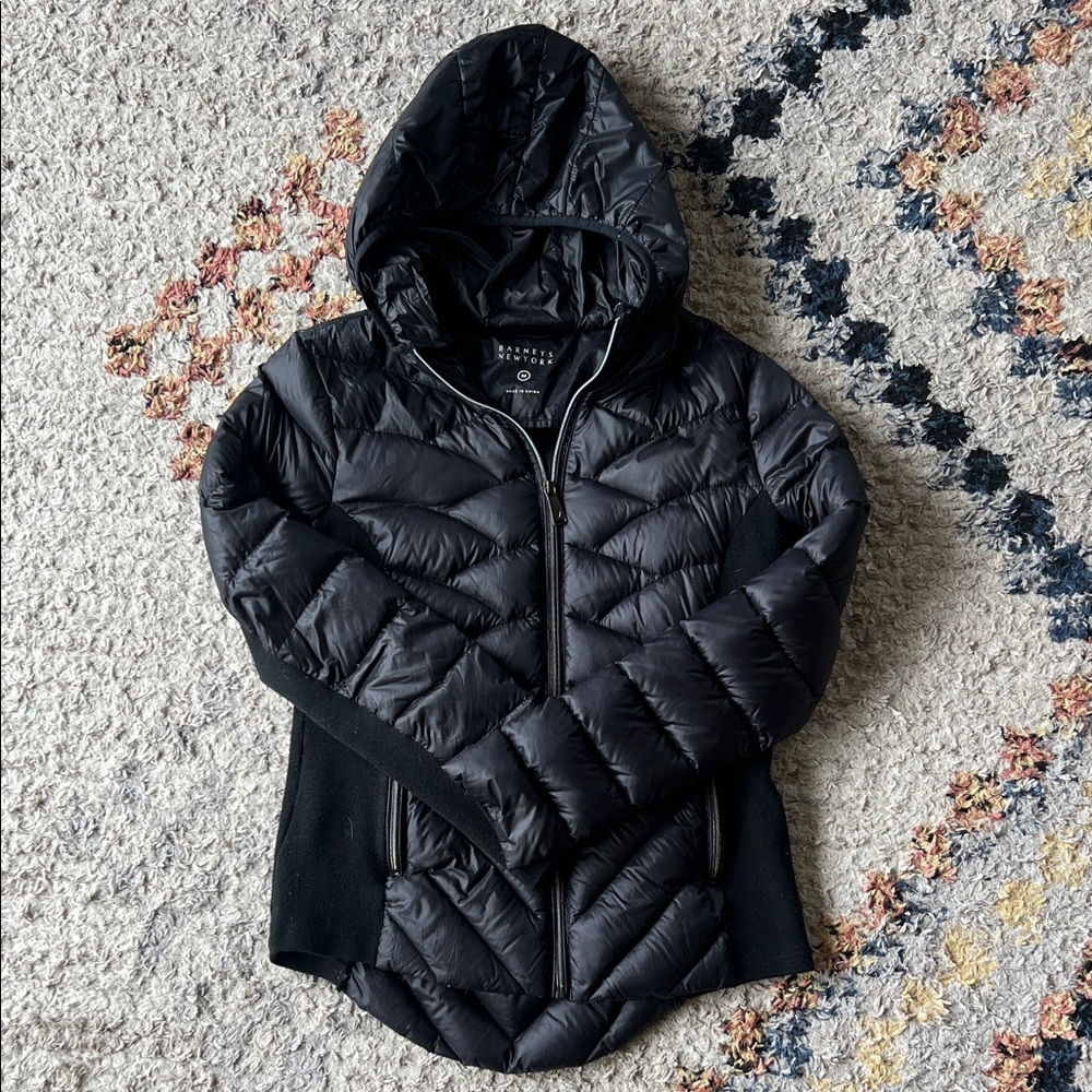 Barneys New York Black Puffer Jacket